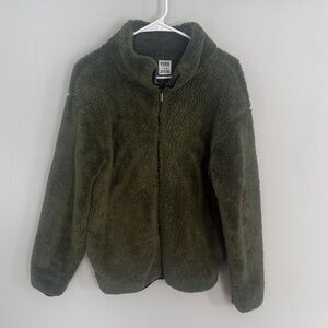 PINK Victoria's Secret Forest Green Teddy Jacket